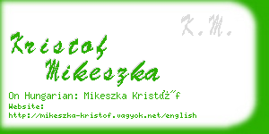 kristof mikeszka business card